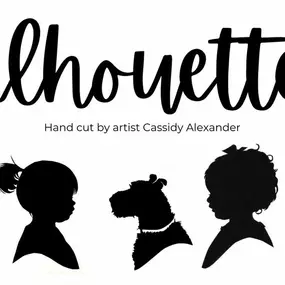 Cassidy Alexander is one of the few active silhouette artists in this country cutting silhouette portraits in the traditional manner: freehand, with paper and scissors only! She’ll be in our shop capturing a moment in time that will last forever. Each silhouette is hand-mounted with special glue on 5”x 7” art boards, ready to be framed or placed in your scrapbook as an heirloom to last for generations.
$33 per hand-cut silhouette, $15 per duplicate (cut at the same time), and $32 for a black woo