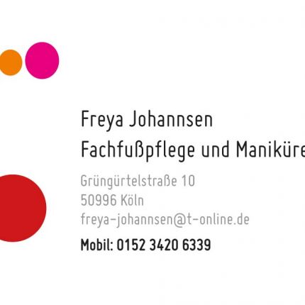 Logo from Fußpflege und Maniküre Zuhause in Köln-Rodenkirchen - Freya Johannsen