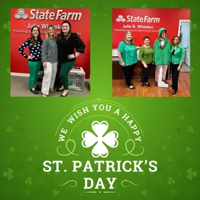 ???????? No pinches allowed at our offices today! Even Jake remembered to wear his green! ???????? 
???????????? May your troubles be less and your blessings be more, and may nothing but happiness come through your door!  Happy St. Patrick's Day from our team! ????????????
#JulieWhitakerInsurance