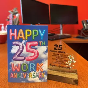 Celebrating 25 amazing years with Regina on our team! Cheers to many more!!