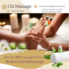 A massage therapist giving a foot massage will manipulate muscles and other soft tissues
 to improve circulation, relieve pain, and heal injuries in the area or to induce overall relaxation.