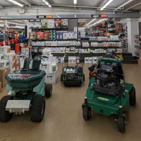 Russo naperville interior showroom turf equipment and chemicals