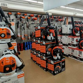 Russo naperville interior showroom backpack blowers trimmers