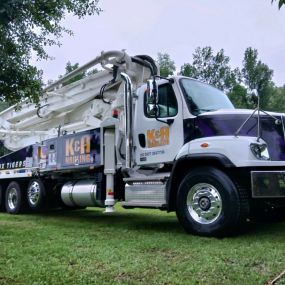 Concrete pump truck