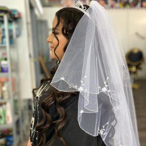 Three Brothers Beauty Salon & Barber Shop - Bride hair and veil