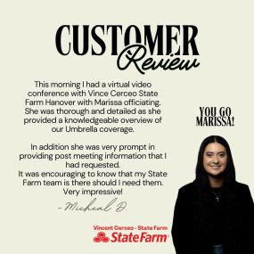 Go Marissa! ????
Thank you Micheal for your review on google! We always appreciate when our customers take the time to let us know how we are doing! You go girl! 
Leave us a review here: https://www.insurewithvince.com/
Call us today for a free quote! Let us protect YOU! ✨
95 Theater Ln, York PA, 17402
????: (717) 854-2592
15 Ram Dr, Hanover PA 17331
????: (717) 632-1330