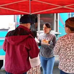 A little rain did not stop us today at Larry J. Macaluso Elementary! ????????????
We had our final KICK-OFF Teachers Appreciation Event today and got to serve over 100+ staff and facility members! This week has been jam packed with deliveries to show our appreciation to all the local schools that were nominated! We had over 600+ comments of teacher nominations and schools! We were blown away! Our food truck frenzy was a HIT! ????
BIG thanks to Ry Guy’s food truck for coming out and serving these