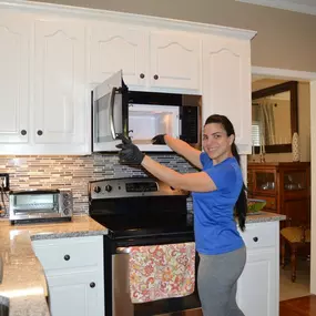 Detail-oriented cleaning specialists sanitize and polish kitchen appliances, enhancing your home's cleanliness and hygiene