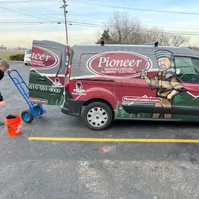 Pioneer Home Services work van