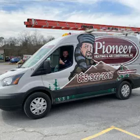 Pioneer Home Services white work van