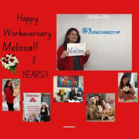 Help us celebrate Melissa today!!  
Congratulations and thanks for all you do each and every day! You’re a huge asset to our team!