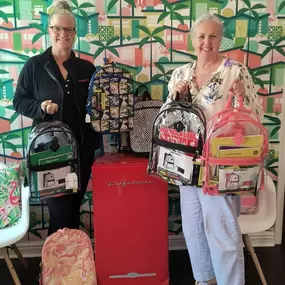 A big thank you to customer Muriel and friend Michelle for donating backpacks and supplies to Hudson Primary Academy! Your generosity helped us support even more students this school year!
