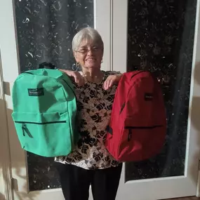 A big thank you to customer Muriel and friend Michelle for donating backpacks and supplies to Hudson Primary Academy! Your generosity helped us support even more students this school year!