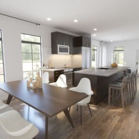 Kitchen and dining area