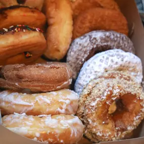 Fresh, hand cut donuts from Hole in One Rockland.