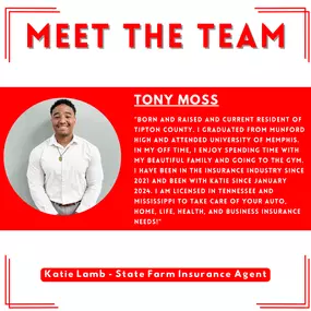 Meet Tony! Our newest addition to our team