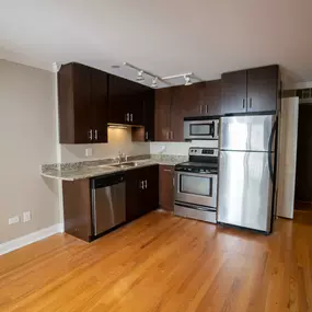 Kitchen with hardwood floors