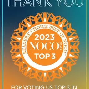 Thank you for voting the Thompson Insurance Agency as a Top Three Insurance Agency in Northern Colorado, 2023!  We are so grateful for your support and the opportunity to serve Northern Colorado, and beyond!