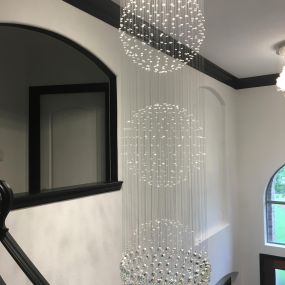 Beautiful Chandelier installation by The Local Electrican Electrical Contractors