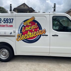 The Local Electrician Van parked on a residential street