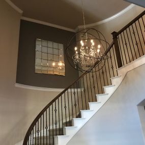 Beautiful Chandelier installation by The Local Electrican Electrical Contractors | proudly serving the Katy, TX Sugar Land, TX and Clear Lake, TX & Surrounding areas