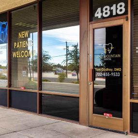 Front door at Lone Mountain Dental - dentist in las vegas