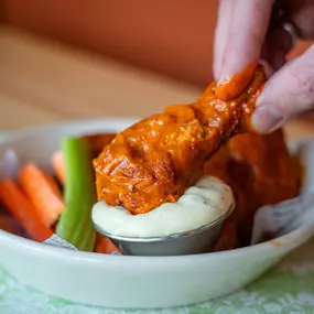 Large selection of sauces for your hot and crispy wings!