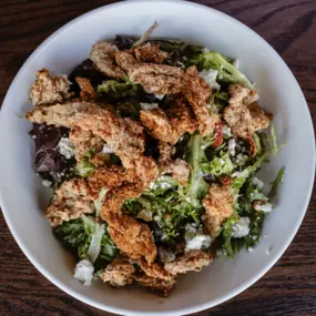 Crispy Chicken and Goat Cheese Salad