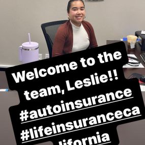 Welcome to the team, Leslie!