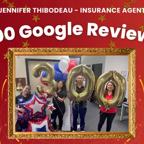 Thank you for helping us reach our goal of 300 Google reviews!