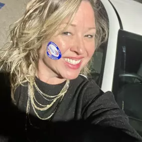 I vote because millions of women in the world are not allowed to. Because millions of women can't even run to the store without a man's consent or drive or travel. Because women can be stoned. Because women can simply disappear in the literal blink of an eye. I VOTE!