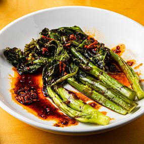 Charred Chinese Broccoli (Gluten Free, Vegan)