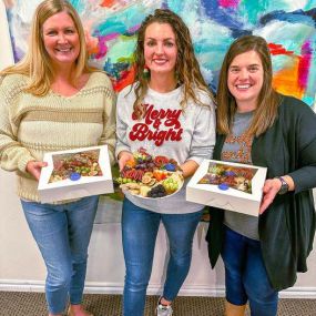 Some of the girls spent time withScissortail Charcuterie: Boards for the 405 workshop this weekend for some team building