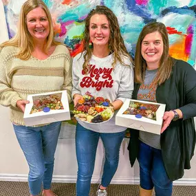 Some of the girls spent time withScissortail Charcuterie: Boards for the 405 workshop this weekend for some team building