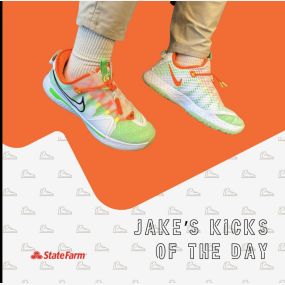 Today’s “Kicks of the Day” are the PG4 “Gatorade.” Jake says he likes them because they’re fun colors and he’s always loved Gatorade, but most importantly, they make him about an inch taller