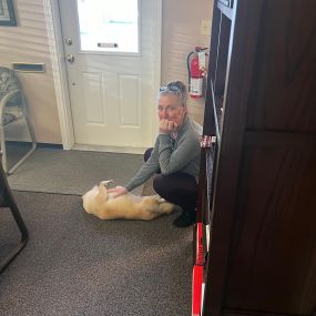 We had an adorable helper in the office today!