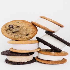 Variety of cookies ice cream sandwiches