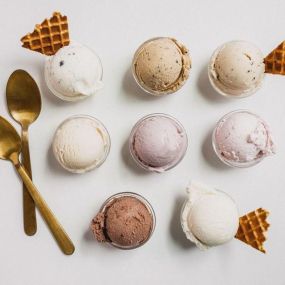 Different flavor options of Ice Cream