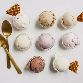 Different flavor options of Ice Cream