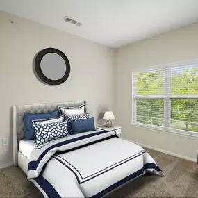 Master Bedroom Feels Large and Spacious with Impressive 9 Foot Ceilings and Large Walk-In Closets at Villas at Carrington Square Apartments,