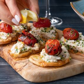 CRAB + SHRIMP BRUSCHETTA