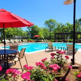 Revitalizing Pool with Relaxation Space and Seating Area at Parc 1346 Apartments