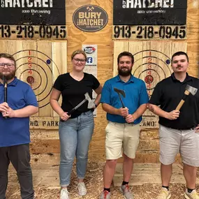 Axe throwing after a long day of meetings!