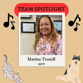 Meet Marina, posing with her new license! She is a music-loving pet parent extraordinaire ???????????? Not only does she teach music with passion and dedication, but she also showers her fur babies with endless love and cuddles. Marina brings joy and passion for helping others to our office!✨???????? #TeamSpotlight #PetParentGoals #MusicLover #FurryFriends #PawsAndPlaylists #KimInsuresUs