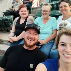 Yesterday we got to celebrate Jamie's birthday at the Hawks baseball game. They crushed it 9-1 and played tight. Thanks to our friend Justin at Disaster Response for the fun evening.