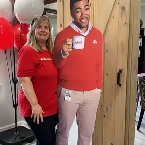 Meet the team! This is Julie posing with our buddy, Jake from State Farm. Julie was born and raised in PA and now lives in DE. She has been in insurance for 26 years; the last 5 have been with our office! Julie is a mom to 3 daughters and a grandmom to 6. She loves to read and spend time with family????❤️ A fun fact about Julie is her favorite holiday is Christmas, and she loves gnomes???? She is not much of a traveler, but the first thing on her bucket list is to go somewhere with crystal blue 