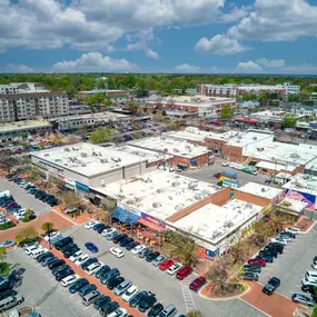 Aerial view of Village District in Raleigh, NC