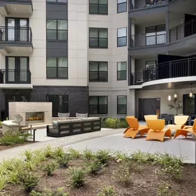 Camden Village District Downtown Raleigh Apartments Outdoor Fireplace