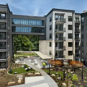 Camden Village District Downtown Raleigh Apartments Courtyard