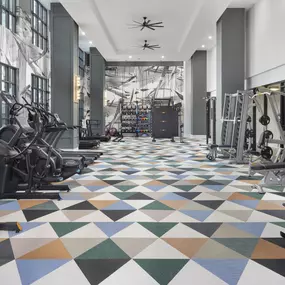 camden village district apartments raleigh nc gym with cardio equipment